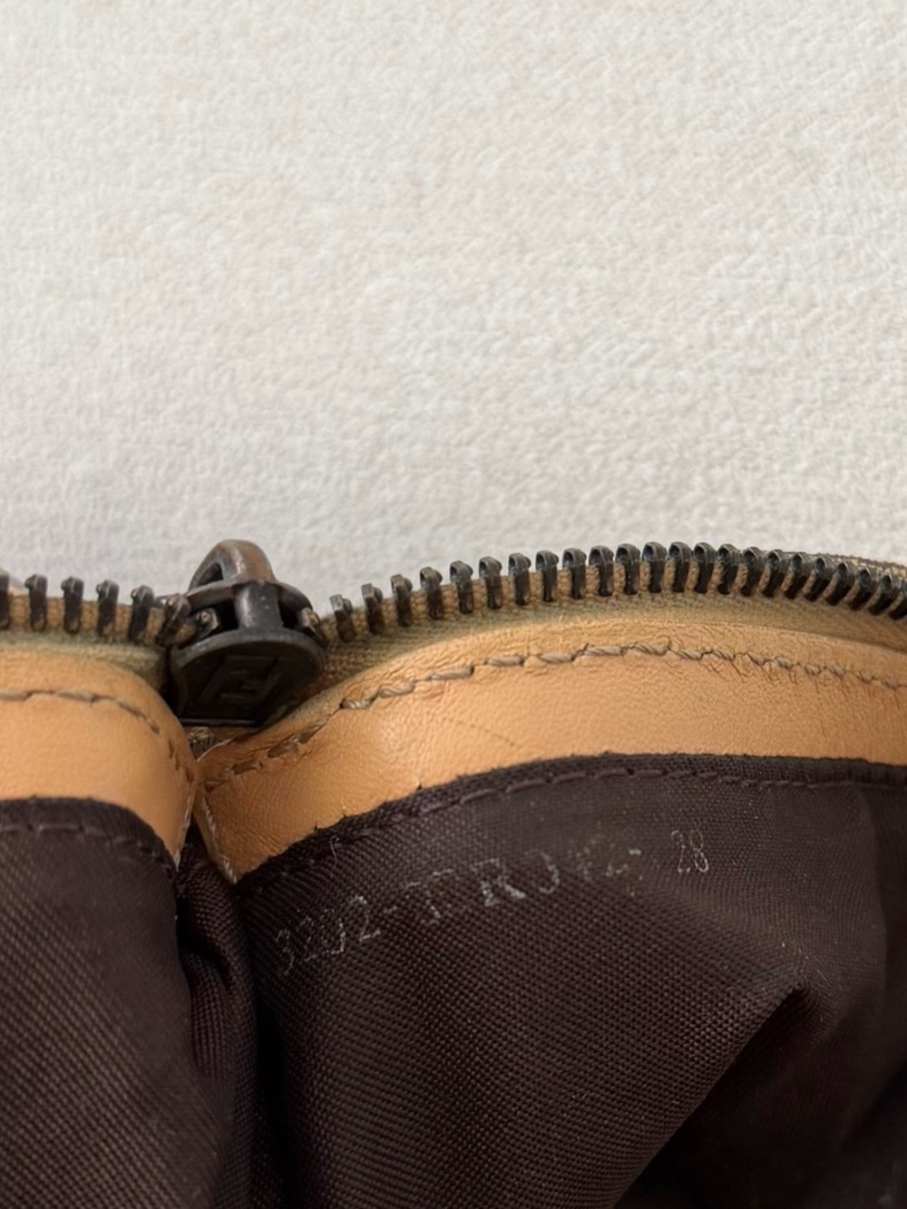 Fendi Tan Zuchinno Canvas Pochette - Picture 8 of 8